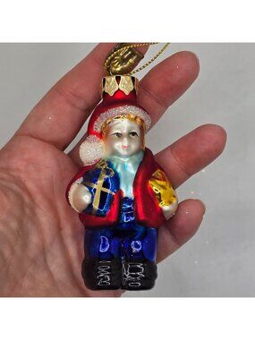 Christmas Ornament Glass Boy Presents House Thomas Pacconi Museum Series 2003